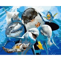 Kayıp Balık Nemo Tuvale Gerili Sayılarla Boyama Hobi Seti 40x50 cm