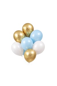 Kedi Temalı Konsepti 10 'lu Balon Seti – Mavi Gold Konsept