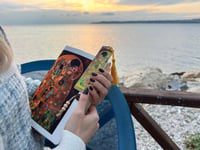 Kitap Kılıfı Ve Metal Ayraç- Gustav Klimt Öpücük 