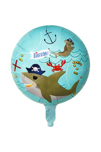 Köpek Balığı ve Ahtapot Balon 45X45 Cm Korsan Temalı Folyo Balon Set