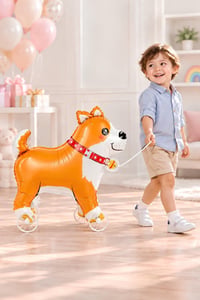 Köpek Temalı Tekerlekli Folyo Yürüyen Balon – Sevimli Köpek Balon 49x60 cm