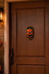 Kurukafa Kapı Süsü Işıklı Sesli Hareketli Örümcek Halloween Cadılar Bayramı Dekoru