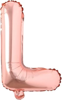 L Harf Rose Gold Folyo Balon16 İnç 36 cm