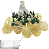 Led Işıklı Ananas Dizeleri 10'lu 3 metre Dekoratif Pilli Süsleme 