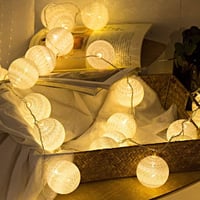 Led Işıklı Koton Top Dizeleri 10 lu 2 metre