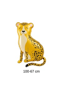 Leopar Folyo Balon 100 × 67 cm – Safari ve Orman Temalı Parti Süsü