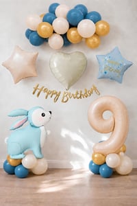 Mavi Tavşan Temalı 9 Yaş Doğum Günü Balon Seti