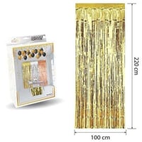 Metalize Arka Fon Kapı Perdesi Gold 100x200 cm