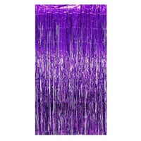 Metalize Arka Fon Kapı Perdesi Mor 100x200 cm