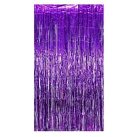 Metalize Arka Fon Kapı Perdesi Mor 100x200 cm