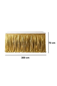 Metalize Masa Eteği Gold 70x300 cm