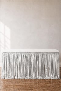 Metalize Masa Eteği Gümüş 70x300 cm
