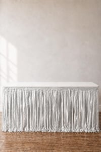 Metalize Masa Eteği Gümüş 70x300 cm