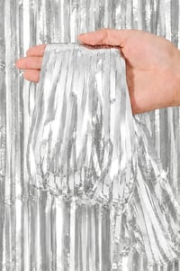 Metalize Masa Eteği Gümüş 70x300 cm