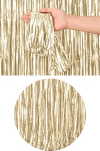 Metalize Masa Eteği Krem 70x300 cm