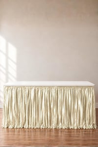 Metalize Masa Eteği Krem 70x300 cm