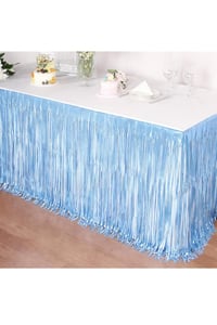 Metalize Masa Eteği Mavi 70x300 cm