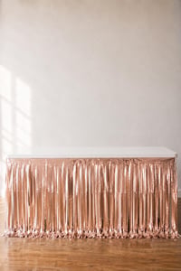 Metalize Masa Eteği Rose Gold 70x300 cm