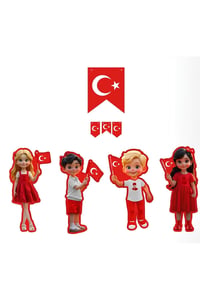 Milli Bayramlar Ay Yıldızlı Çocuk Figürlü DIY-CUT Özel Kesim Banner Seti
