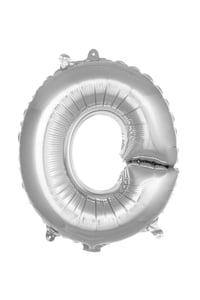 O Harf Gümüş Folyo Balon16 İnç 36 cm