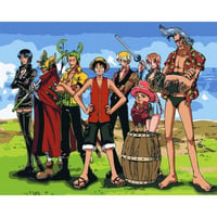 One Piece Tuvale Gerili Sayılarla Boyama Hobi Seti 40x50 cm