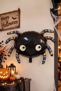 Örümcek Tasarımlı Büyük Boy Halloween Tasarımlı 82x55 Cm Folyo Balon Halloween Cadılar Bayramı Parti Malzemesi