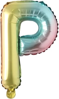 P Harf Gökkuşağı Folyo Balon16 İnç 36 cm