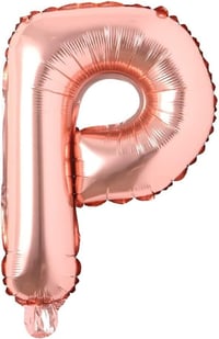 P Harf Rose Gold Folyo Balon16 İnç 36 cm