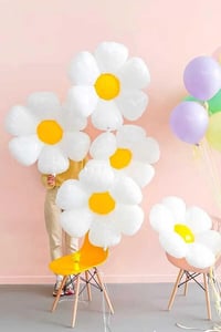 Papatya Folyo Balon 71 cm Parti Kutlama Seti