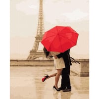 Paris'te Aşk 3 Tuvale Gerili Sayılarla Boyama Hobi Seti 40x50 cm