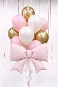 Pembe Fiyonk Folyo Balon Seti – Gold & Pembe Lateks Balonlu