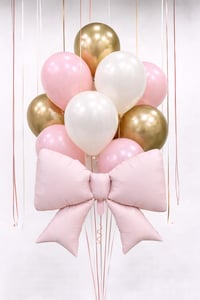 Pembe Fiyonk Folyo Balon Seti – Gold & Pembe Lateks Balonlu