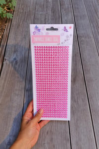 Pembe Kristal Taşlı Kendinden Yapışkanlı Sticker Süsleme Taşları 6 mm – 504 Adet
