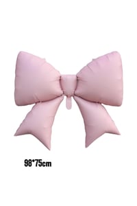 Pembe Kurdele Fiyonk Folyo Balon 98x75 cm