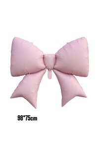 Pembe Kurdele Fiyonk Folyo Balon 98x75 cm