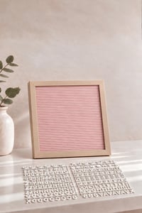 Pembe Yazı Panosu Mesaj Tahtası, Beyaz Harf Seti