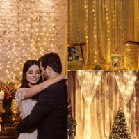 Peri Telli Perde Led 3x3 metre, Uzaktan Kumandalı, Usb'li, 8 Animasyonlu 10 Saçaklı 300 Ledli
