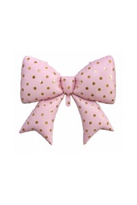 Puantiyeli Pembe Fiyonk Folyo Balon 98-75 Cm