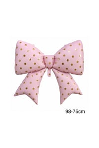 Puantiyeli Pembe Fiyonk Folyo Balon 98-75 Cm