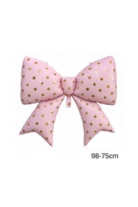 Puantiyeli Pembe Fiyonk Folyo Balon 98-75 Cm