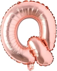 Q Harf Rose Gold Folyo Balon16 İnç 36 cm