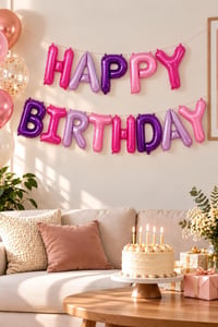 Renkli Happy Birthday Harf Folyo Balon Seti
