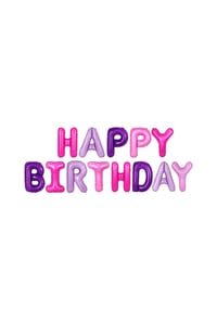 Renkli Happy Birthday Harf Folyo Balon Seti