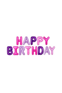 Renkli Happy Birthday Harf Folyo Balon Seti