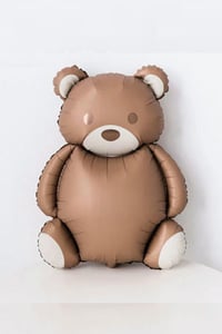 Retro Büyük Kahverengi Ayı Folyo Balon Teddy Bear 89-72 Cm