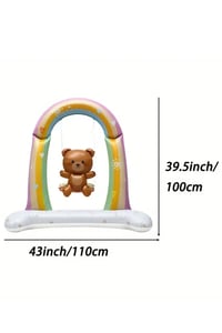 Retro  Salıncakta Sallanan Ayıcık Folyo Balon Ayaklı Baby Shower Balon