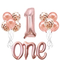 Rose Gold 1 Yaş Doğum Günü Seti