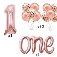 Rose Gold 1 Yaş Doğum Günü Seti