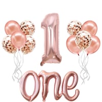 Rose Gold 1 Yaş Doğum Günü Seti