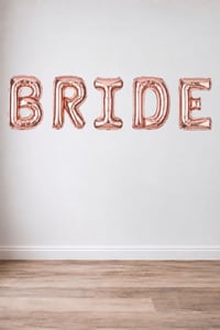 Rose Gold Renkli Bride 100 cm Folyo Balon Seti